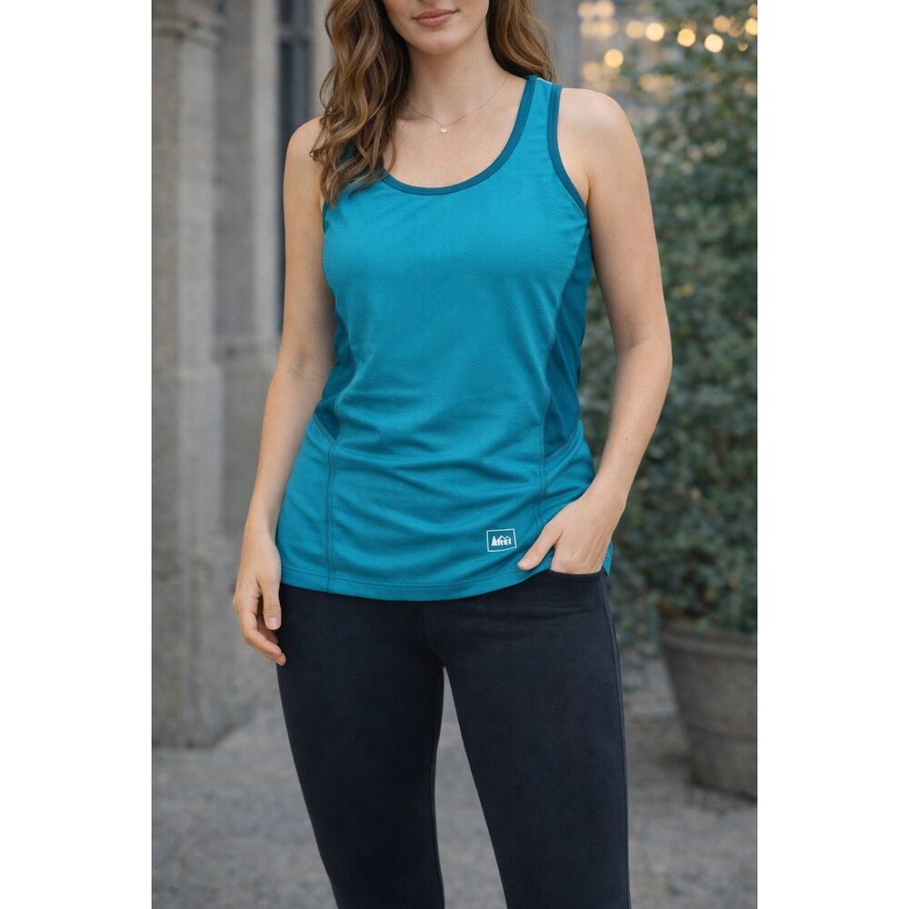REI Women’s XS Teal Athletic Tank Top Racerback Running Hiking Activewear